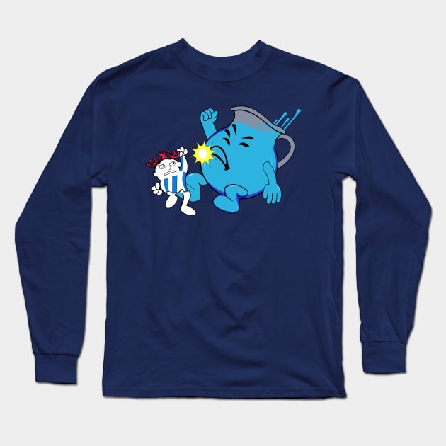 Fruit Drink Fighter - Blue Raspberry Long Sleeve T-Shirt by TGprophetdesigns